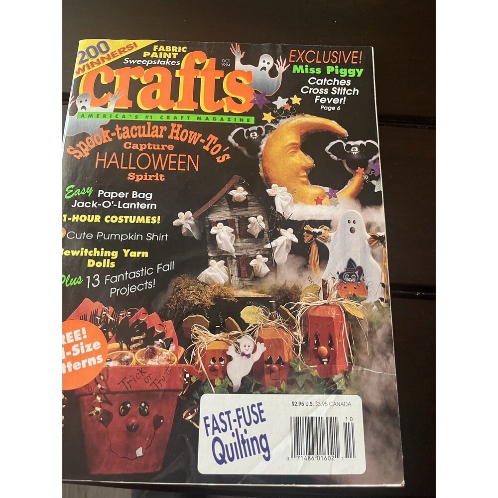 Crafts Magazine October 1994 Halloween Issue Illustrated Cross Stitch Quilting